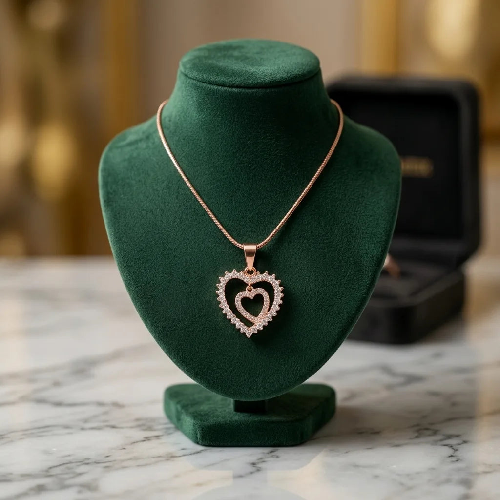 Celestial Charm Heart Shape Necklace for Beauties 👸