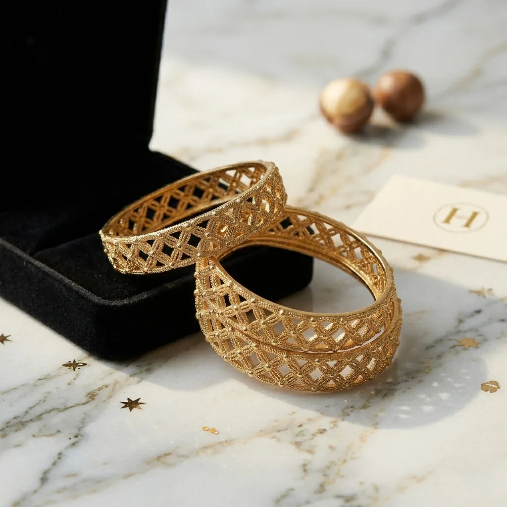Royal Radiance Gold Bangles for Special Events