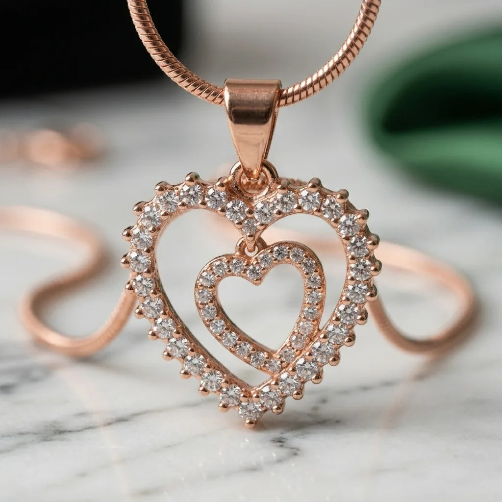 Celestial Charm Heart Shape Necklace for Beauties 👸
